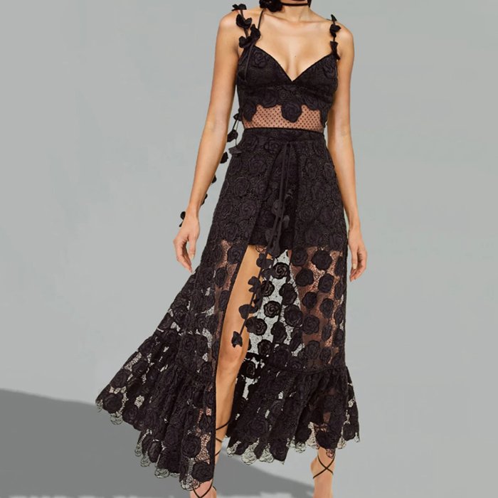 Casual Dresses For Spring Women 2024 High Quality Fashion Women Dress Party Dresses Women Evening V Neck Long