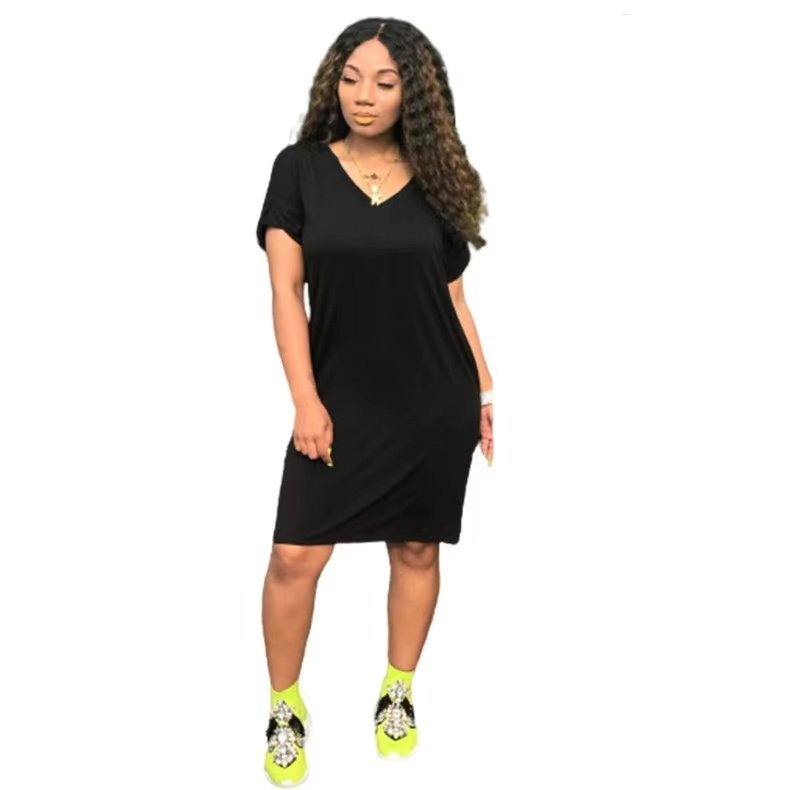 Conyson New High Quality Summer Polyester Spandex Dress Custom Logo Womens Dresses Casual Lady Elegant Knitted Ladies Dress