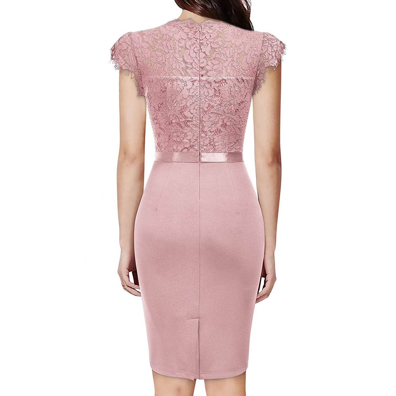 New women's lace dress waist one-step dress