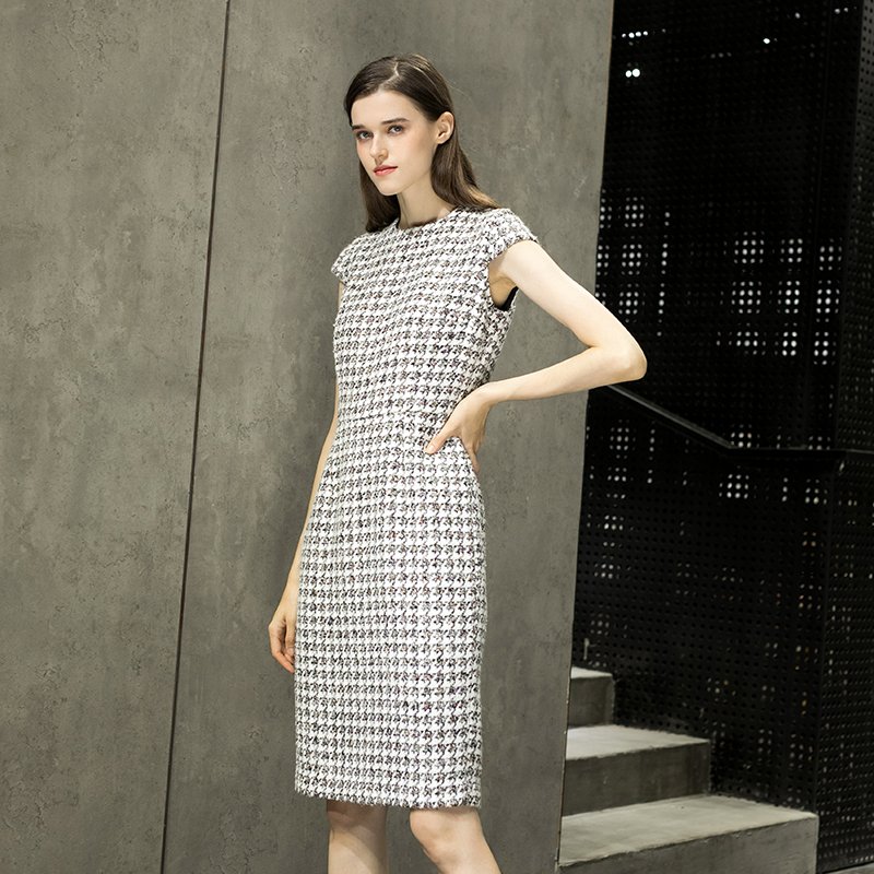 Top Quality New design ladies autumn multicolor peter pan collar casual dress could custom
