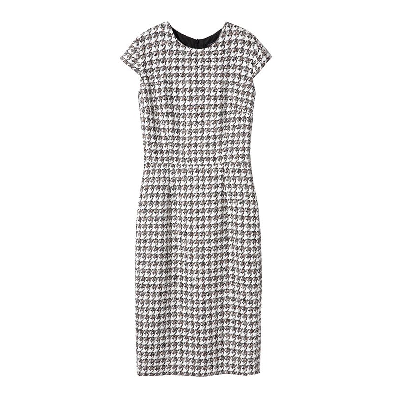 Top Quality New design ladies autumn multicolor peter pan collar casual dress could custom