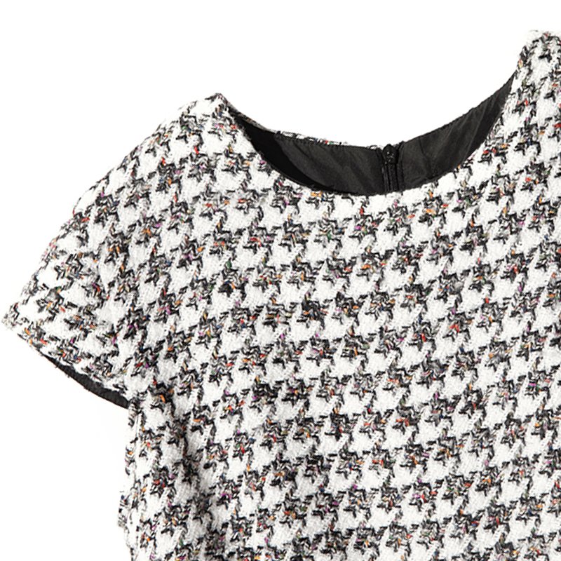 Top Quality New design ladies autumn multicolor peter pan collar casual dress could custom