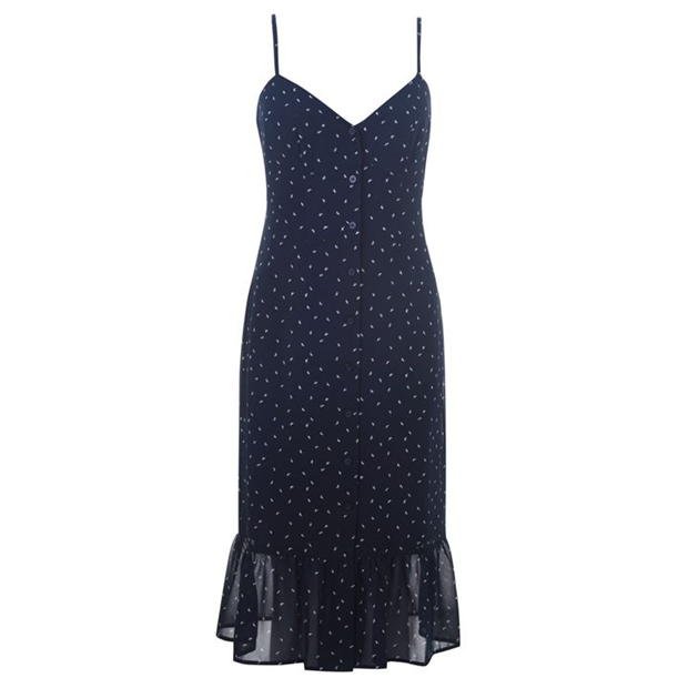 High Quality Casual Dresses Fashion Women's Led bury Button Through Midi Floral Silhouette Anti Technics Style