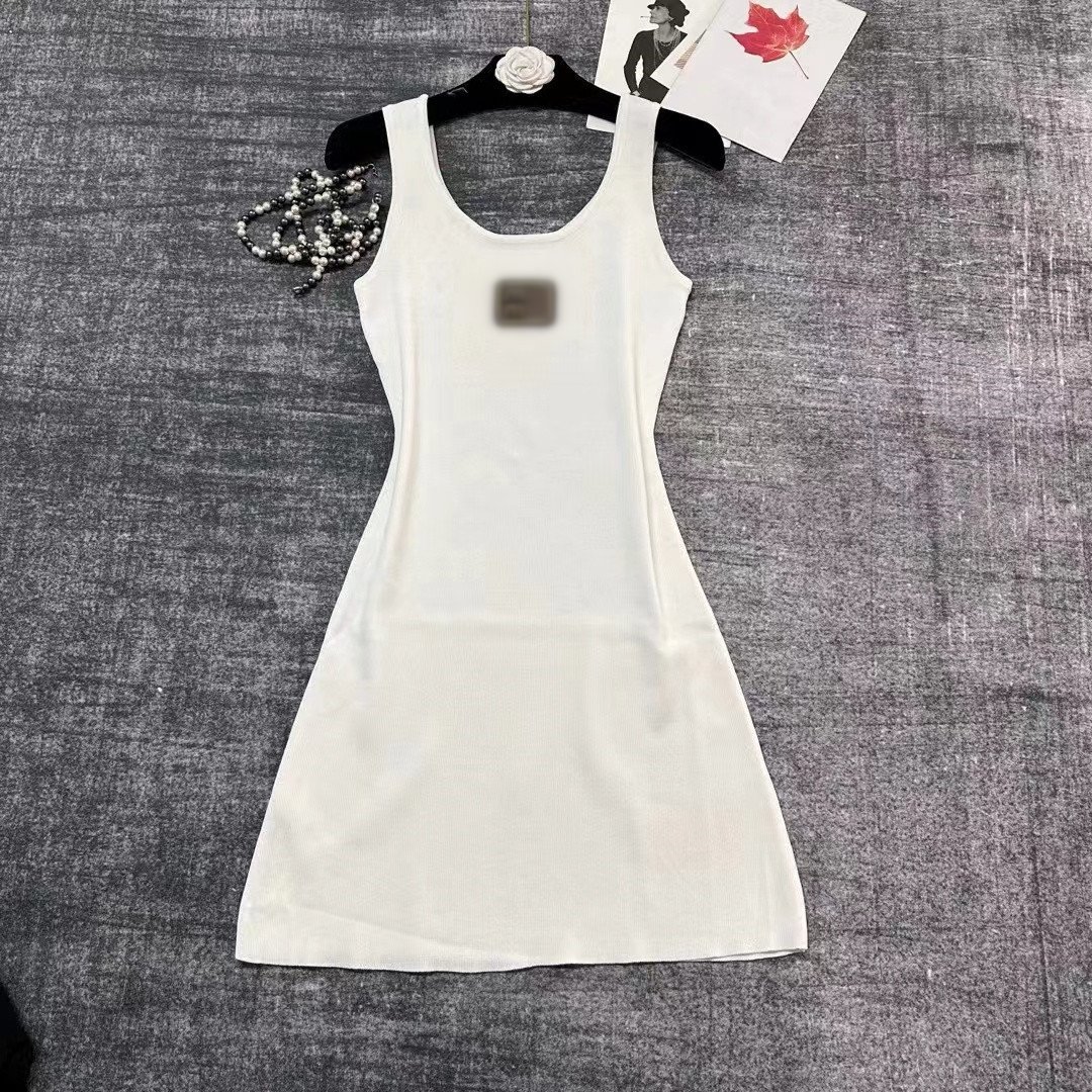 Wholesale designer clothing summer sleeveless bodycon dress knitted tank top short dresses women