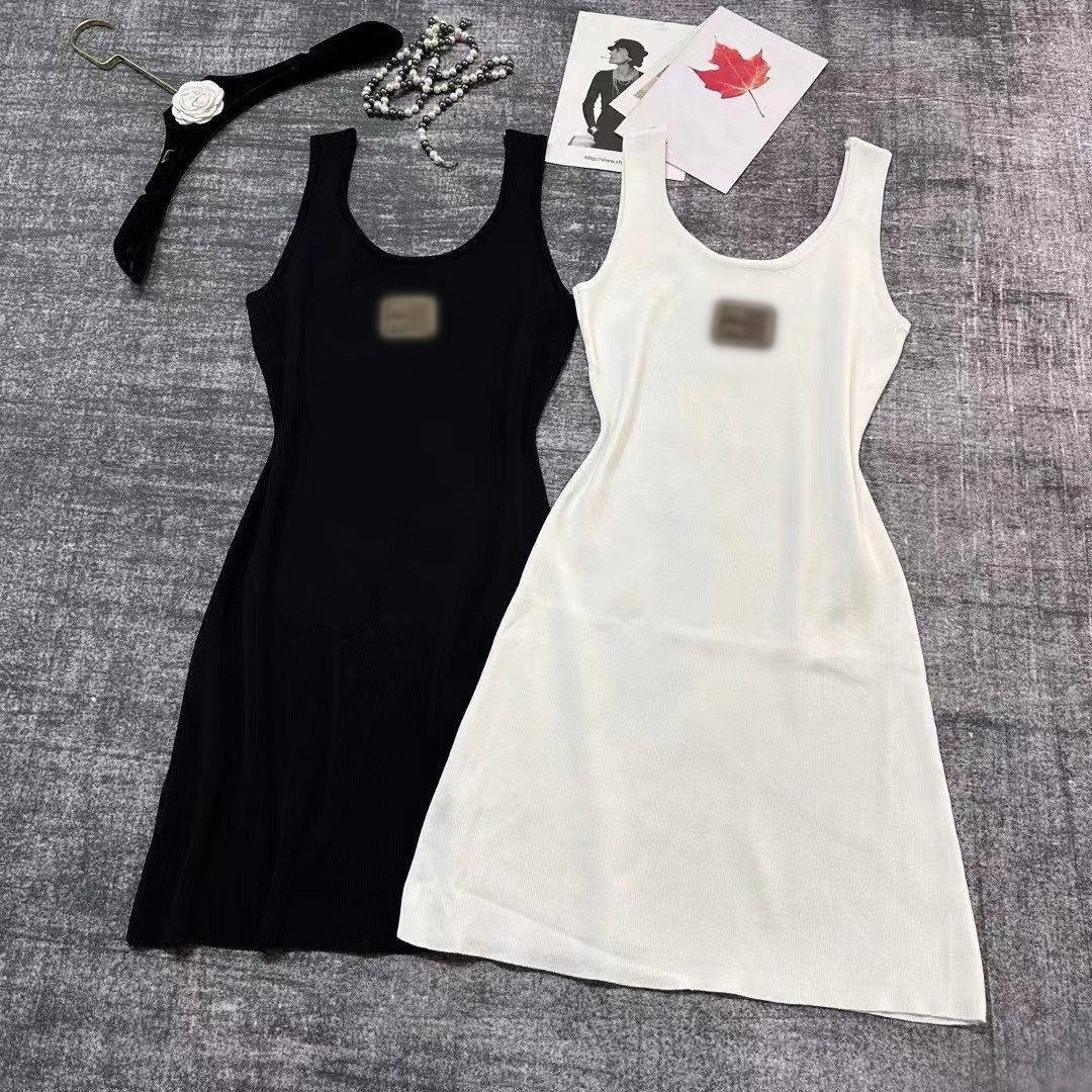 Wholesale designer clothing summer sleeveless bodycon dress knitted tank top short dresses women