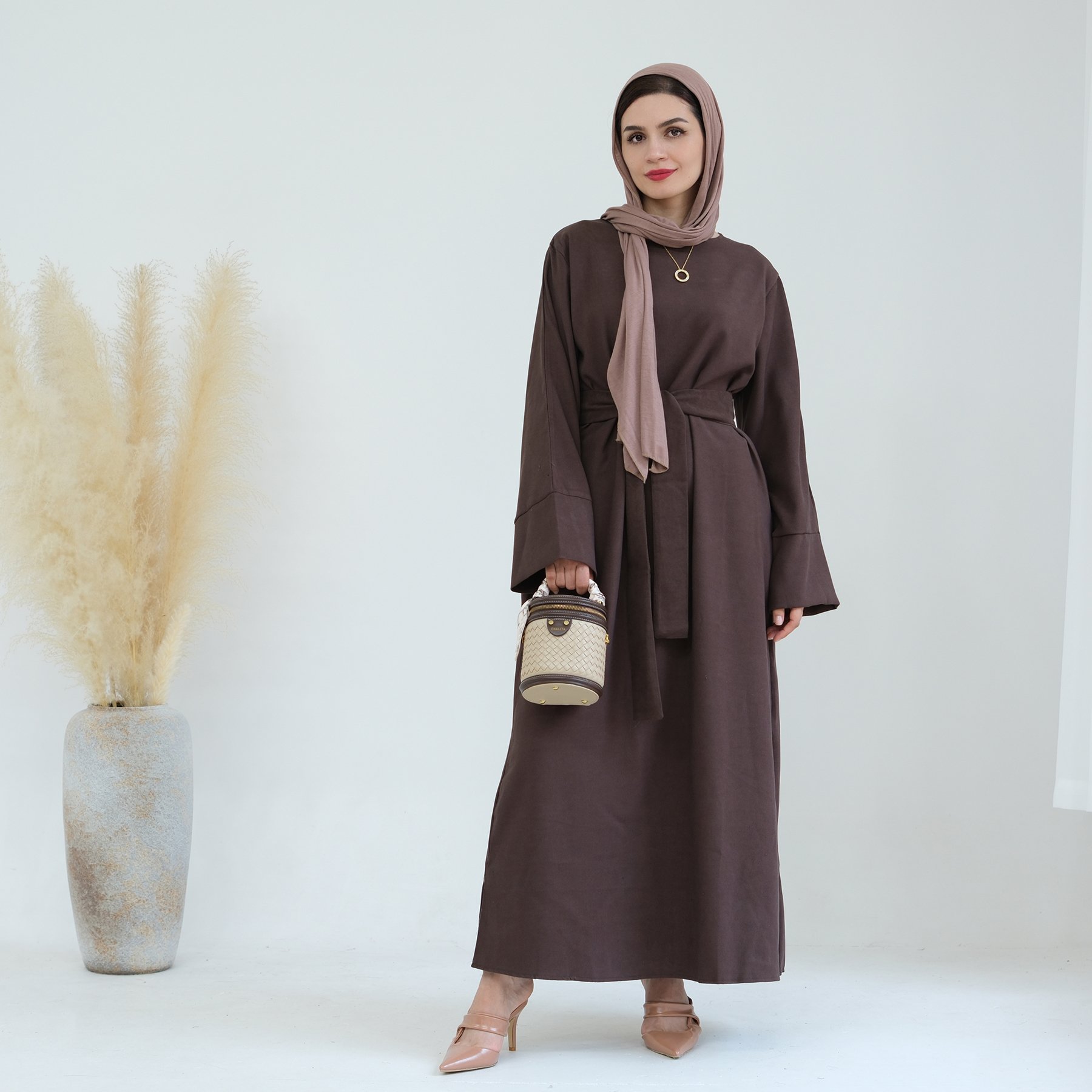 Autumn Winter Dresses Women Abaya Islamic clothing Turkey Style Brushed Polyester Thick Modest Abayas for women muslim