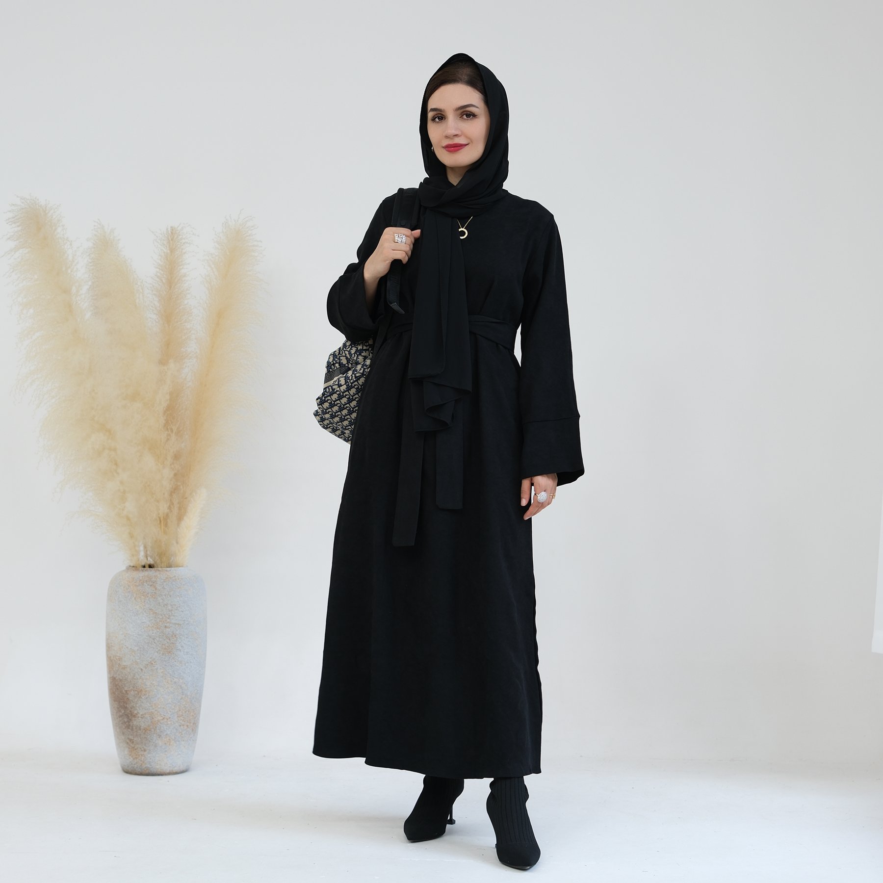 Autumn Winter Dresses Women Abaya Islamic clothing Turkey Style Brushed Polyester Thick Modest Abayas for women muslim