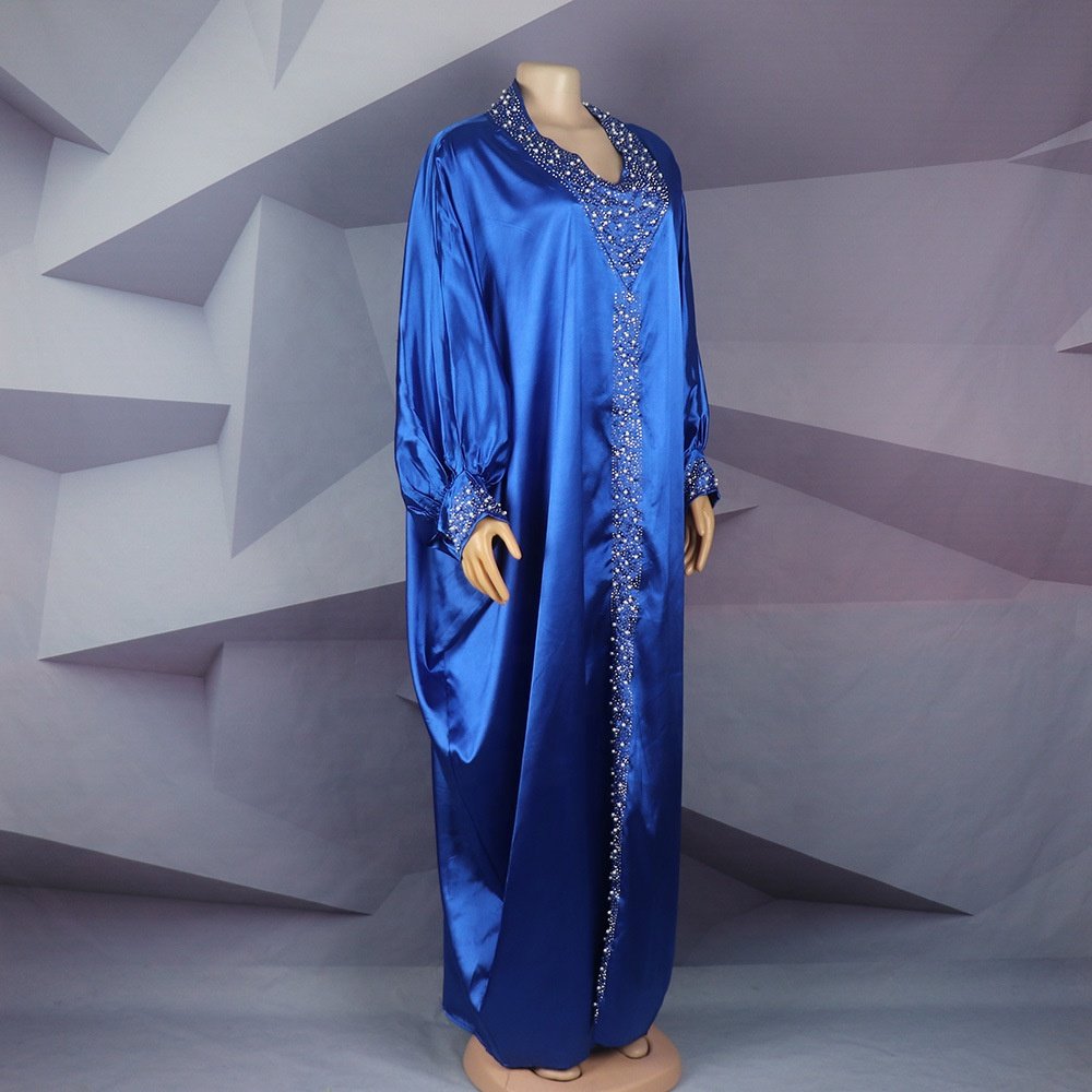Turkish beaded silk dresses women church dresses ladies muslim dress for women casual