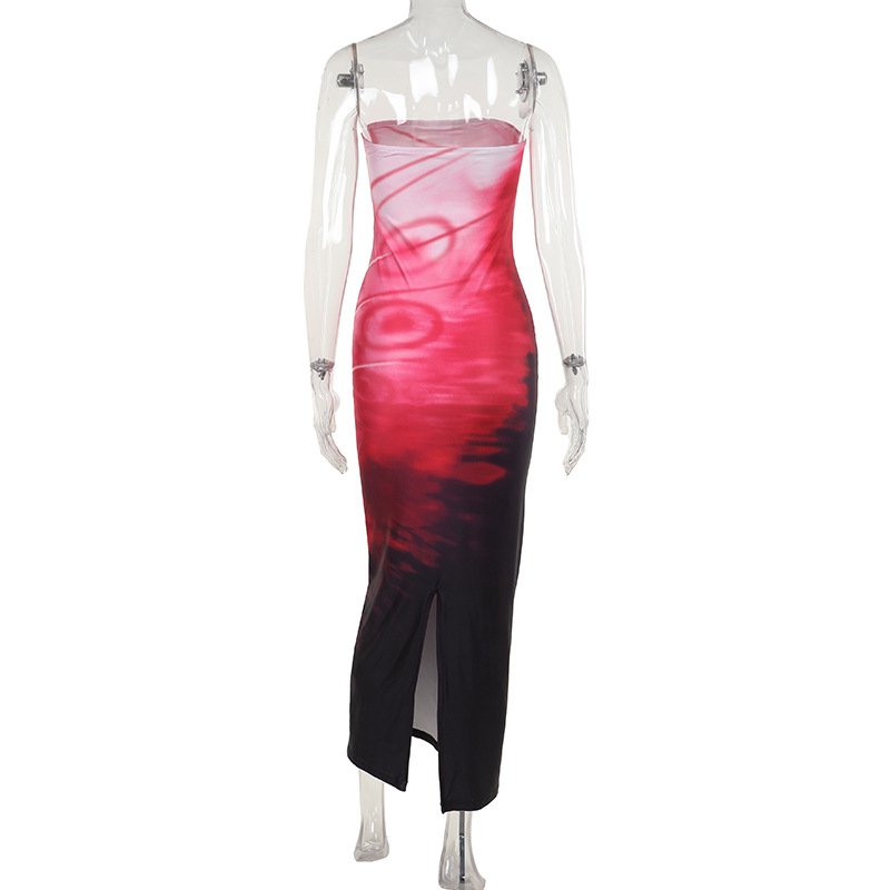 YY3465 sexy strapless long tube women fashion dress floral printed ladies elegant sleeveless casual dresses