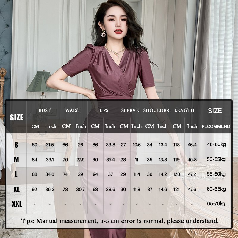 ZYHT 30167 Summer Fashion Women Clothing Hot Sale Solid Maxi Bodycon Simple Retro V Neck Spandex Long Purple Casual Dress