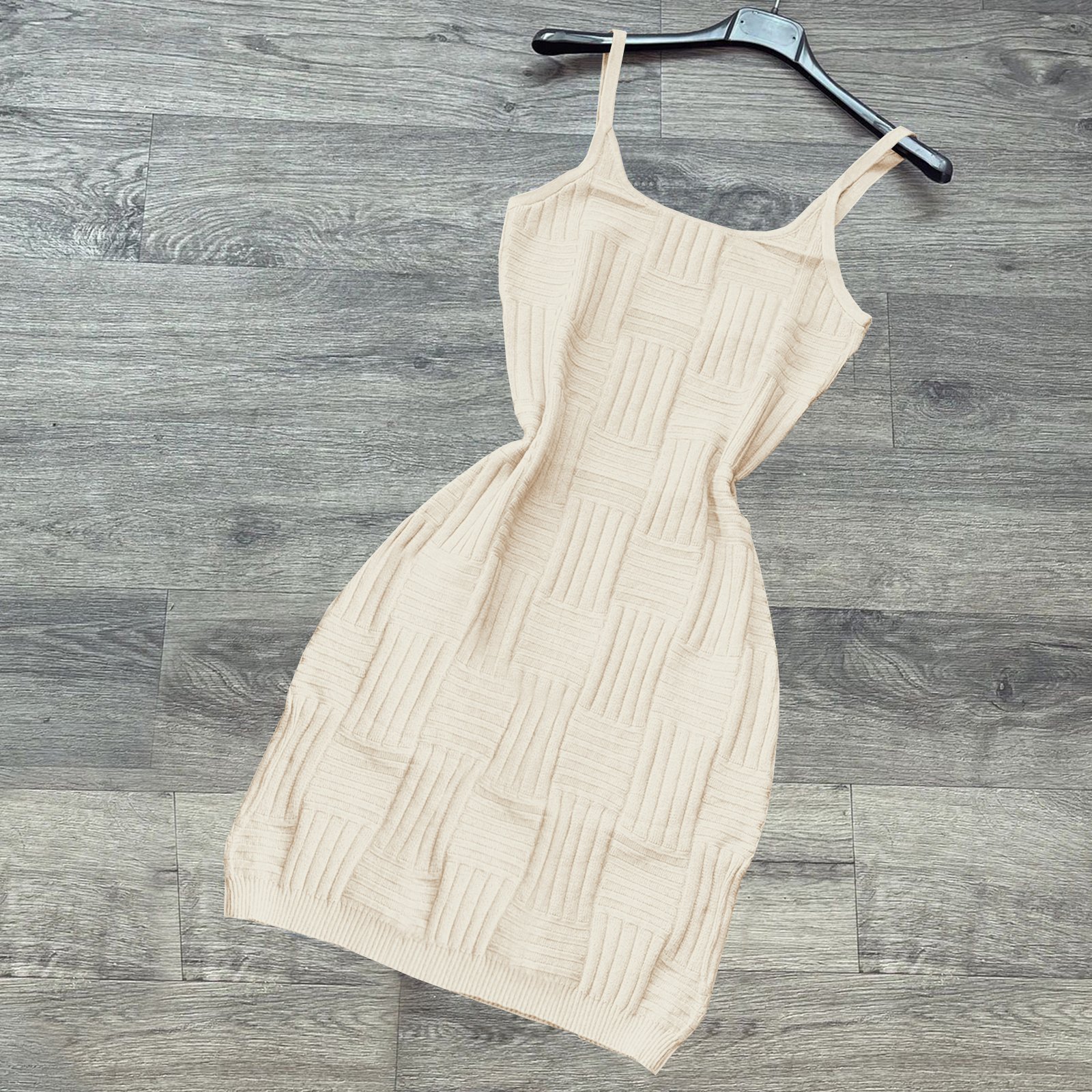 2022 summer knitted slip dress super elastic women casual bodycon mini dresses