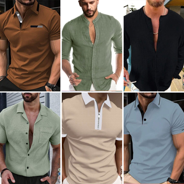 Inventory tail goods miscellaneous men's clothing casual men's T-shirts POLO shirts mixed shipment wholesale