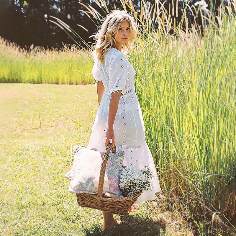 Custom Long dress For Women Africa Clothing African Design Bazin Lace Pleated Three-dimensional flower Glitter Linen Dress