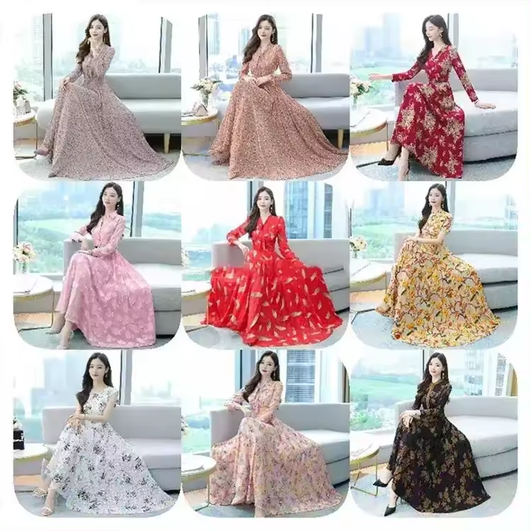 WO 2024 Wholesale custom clothing women's sackcloth women's dress second-hand dress T-shirt two-piece clothing