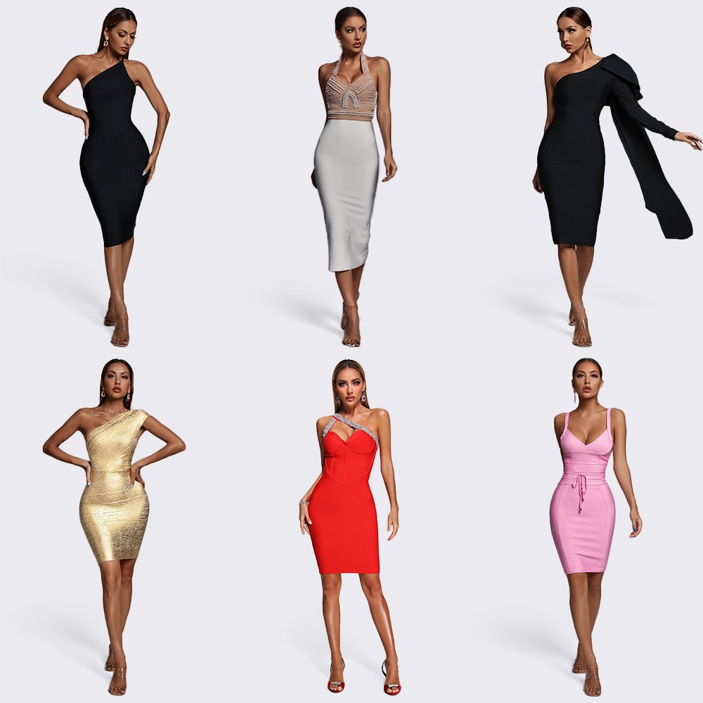 BEISHI Women Green Color Summer Sleeveless Hollow Out Back Slit Midi Elegant Woman Bandage Cocktail Bodycon Dresses