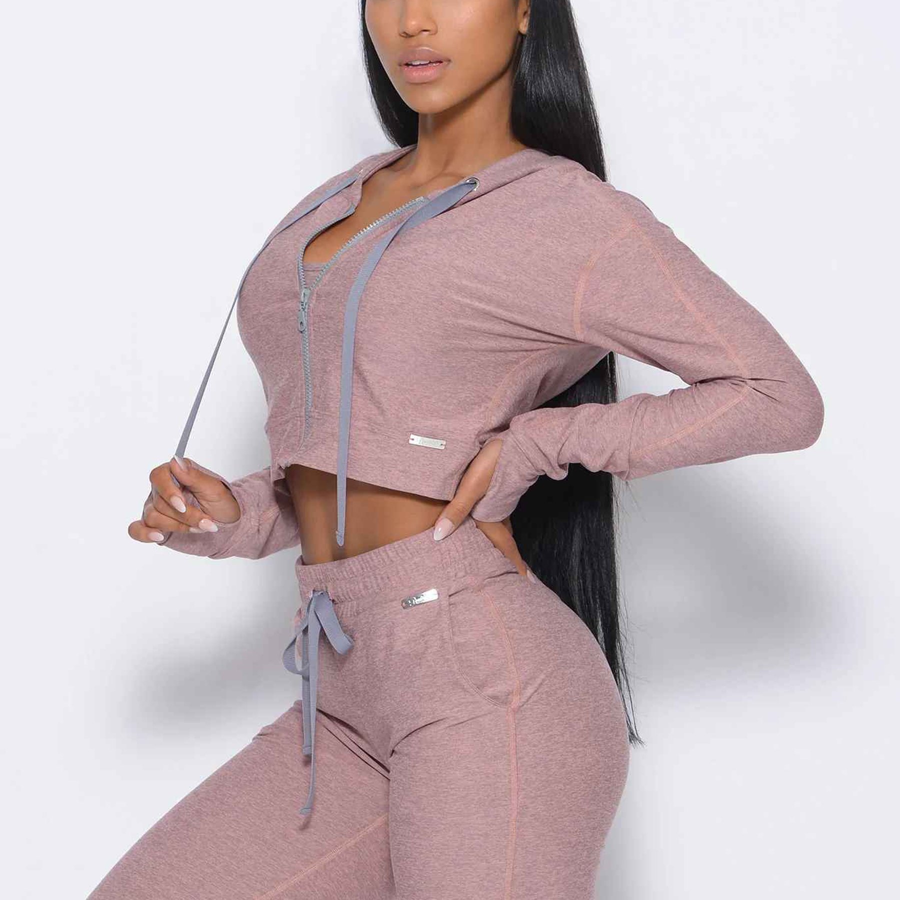2023 cheap price Fall Winter Sweatpants And Hoodie Set Crop Hoodies With Jogger set women casual Street Wear Hoodies long Sleeve