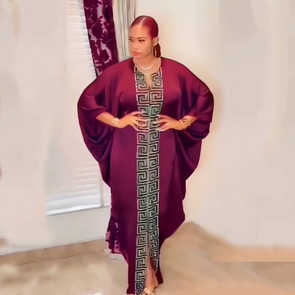 Sale africa dress Long Dresses Women Maxi Casual Ladies rayon Silk Robes Women rhinestone Matric Farewell Dresses Evening