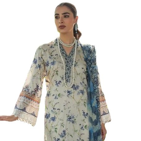 Pure Cotton Mal Duppata Pakistani Suit Dress Material with Embroidered work suit collection