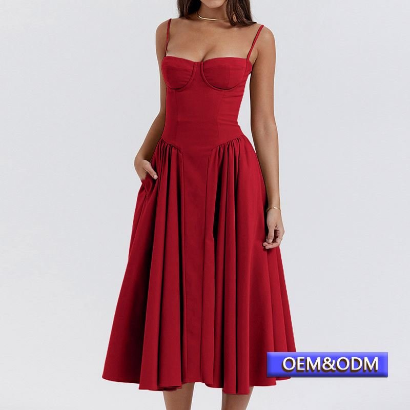 Custom Ladies Sexy Elegant Slim Backless Slip Casual Dresses Summer Fashion Women Party Evening Dress For Women