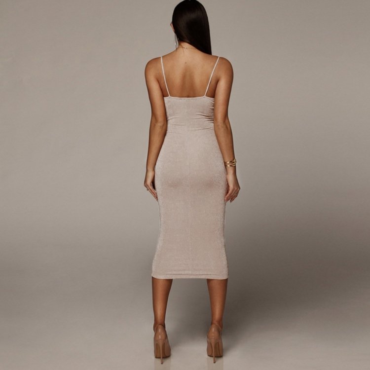 Professional Summer knitted Sleeveless Women Casual Elegant Bodycon Long Dresses