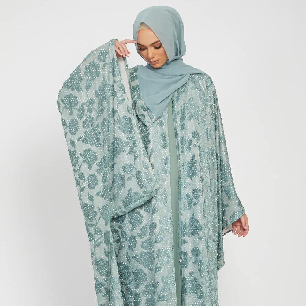 Embellished Stone And Beads Abaya Dress Formal And Occasion Wear Stylish Middle East Women abaya dubai