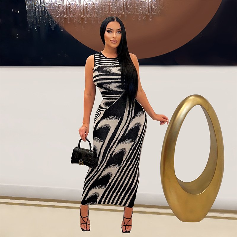 New Arrival Summer Clothes Women's Dress 2024 Street Sleeveless Elegant Maxi Dress Lady Elegant Casual Dresses For Women