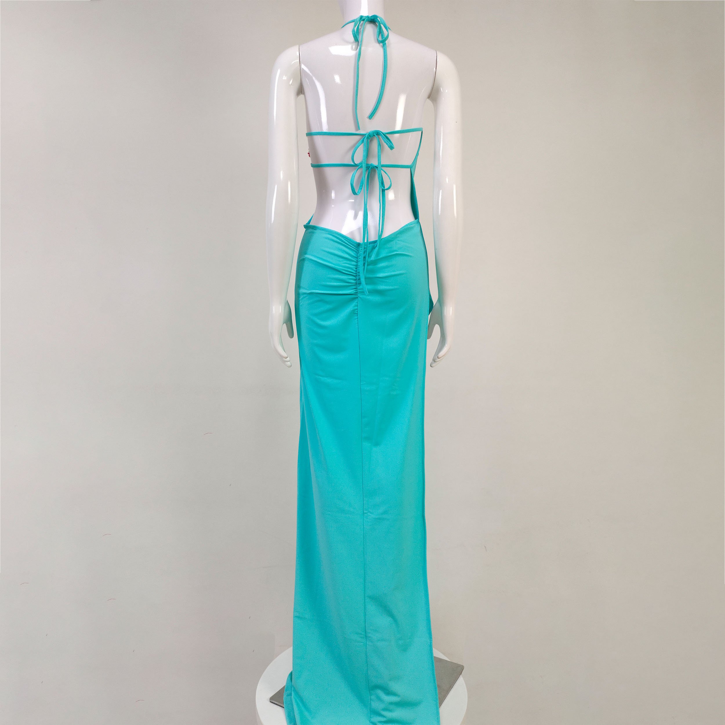 A7390 European Top Sale Styles summer Starfish women backless sexy maxi casual dress