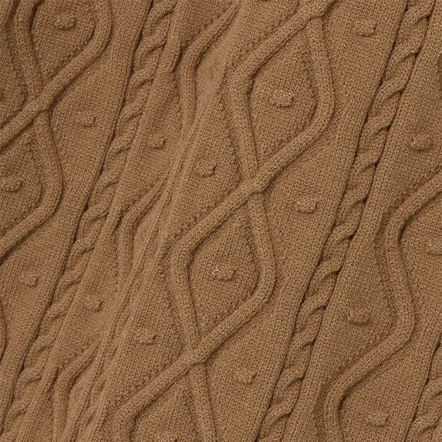 knitwear mufacturers Light brown Stretch cable-knit mini dress sweater dress