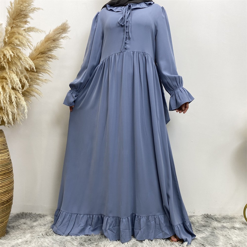 High Quality Popular Elegant Muslim Kaftan Turkish Dubai Modest Long Maxi Islamic Modest Khimar Hijab Abaya dress