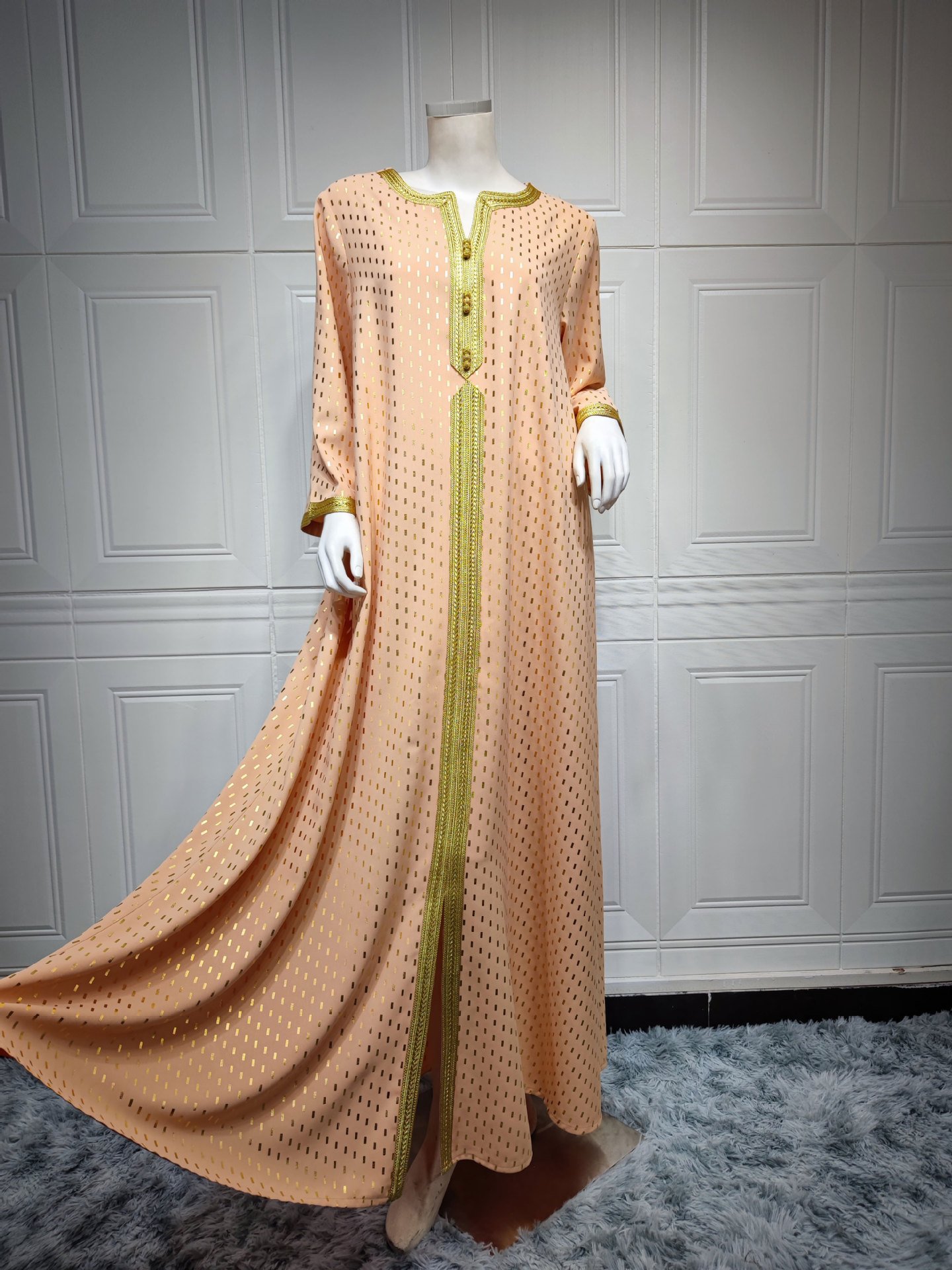 AB167 High Quality Middle East Dubai Fashion Lace Jilbab Abaya Muslim Dress Gilded Abaya Women Muslim Dress