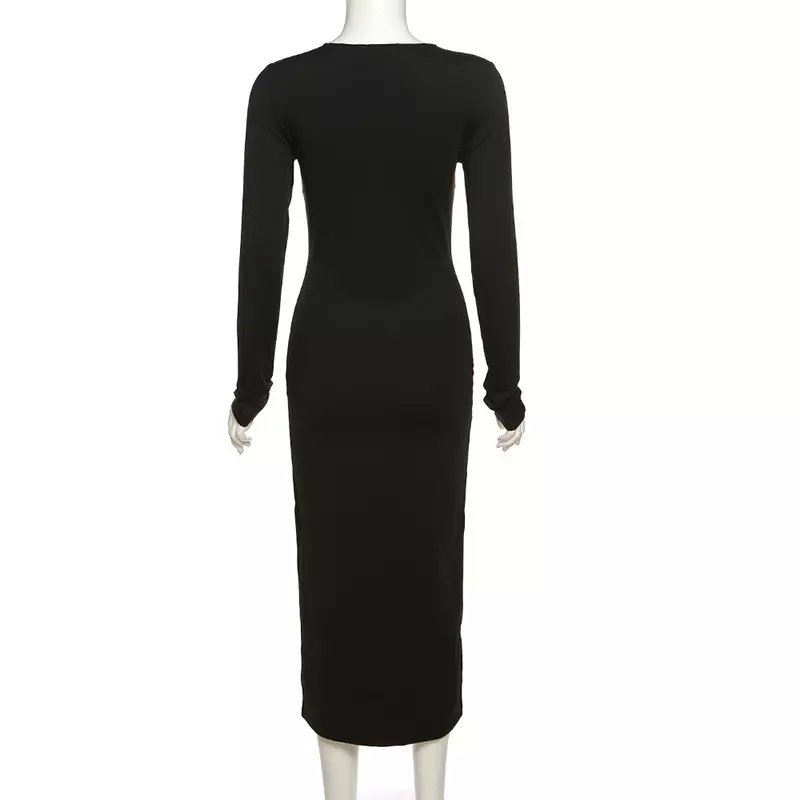 New arrivals spring 2023 women s clothing maxi long sleeve bodycon casual dresses