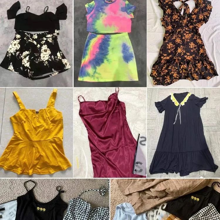 Wholesale dress Apparel stock women Mixed Low Price Fashion Casual Top Swimsuit Skirts Clothes womens dresses
