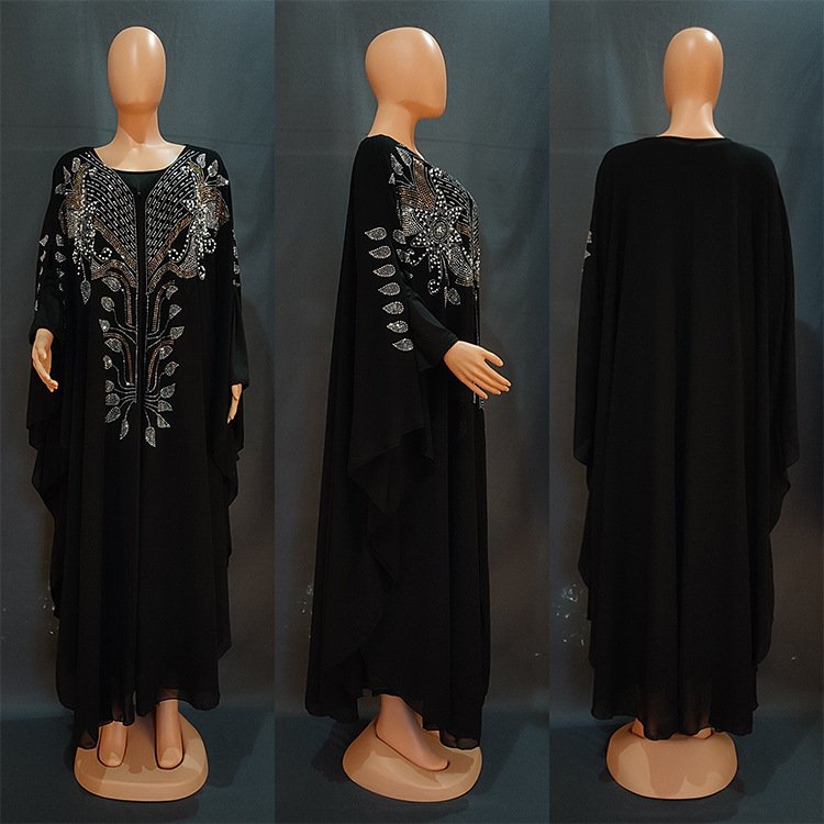 Liu Ming Wholesale 2024 Luxury Women Kaftan Islam Kimono Robe Caftan Ramadan Dubai Evening Gown Abayas Muslim Dress