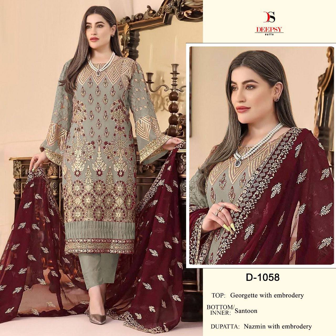 Luxury Indian Style Designer Shalwar Kameez for Women Wedding Special round Neck Georgette Long Supply Available