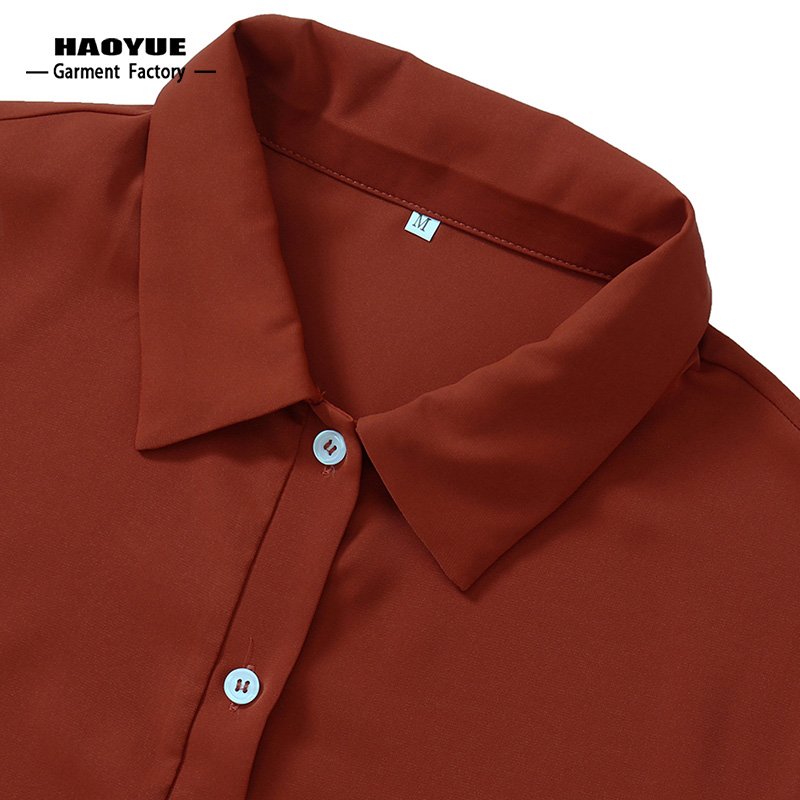 Clothing Manufacturer Custom Clothes Women Linen Shirt Dress Long Sleeve Lady Casual Dresses Women