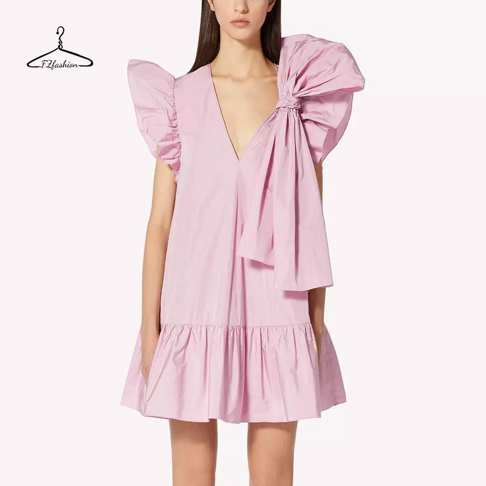 New Arrival Vestidos Para Mujer French Style Bow Dress Dresses Women Lady Elegant Dresses Women