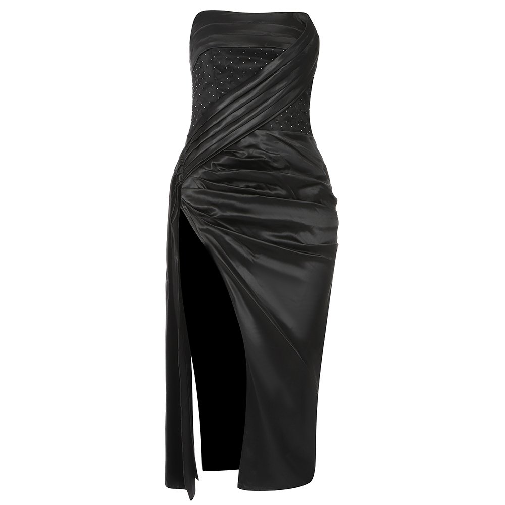 Formal Party Women Gowns Evening Dress Black Elegant Dresses With Stones