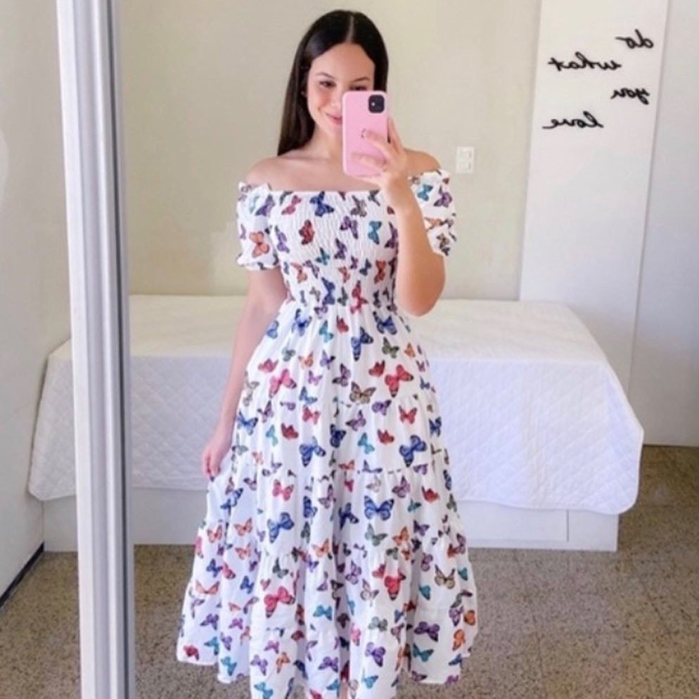 Fashion Ladies Long Summer One-shoulder Floral Dress Women Clothing Casual Dresses Women's Maxi Dresses
