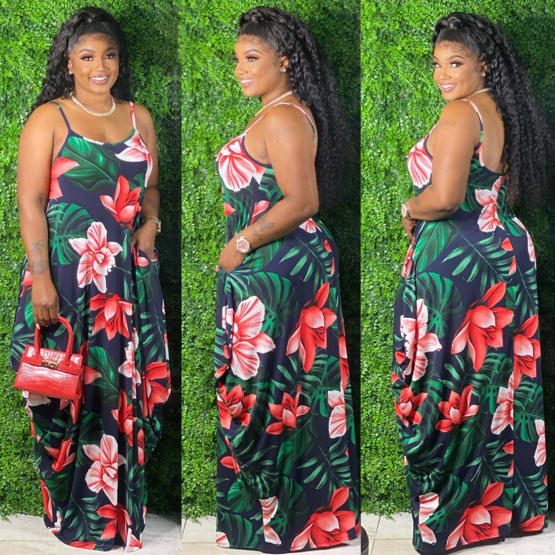 top selling products 2022 new arrivals summer women clothing plus size Tie Dye Colorful Print Sling Loose Dress