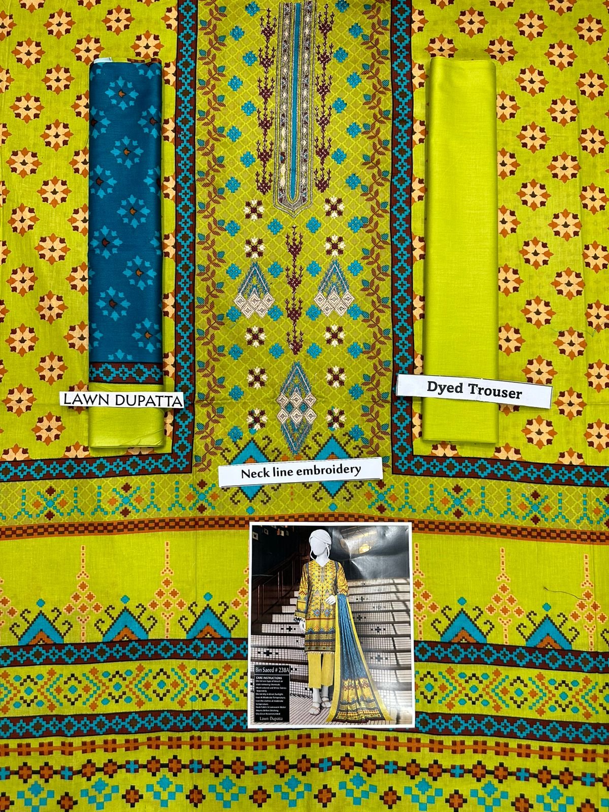 Bin Saeed Pakistani Brand Dresses Embroidered work summer lawn collection 2023 paypal accepted
