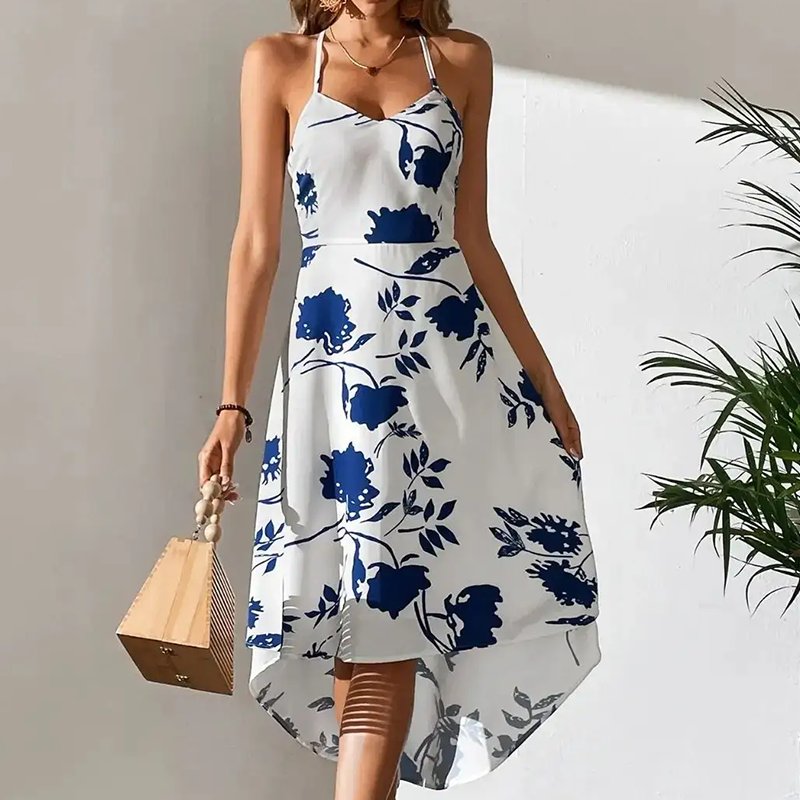 Factory Direct Sales Summer Ladies Long Floral Dress Women Sexy Clothing Casual Dresses Women's Fashion Maxi Dresses