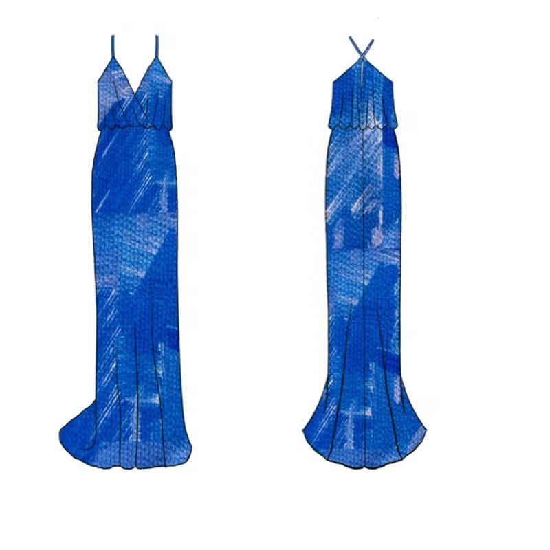 Ameno 2023 New Fashion Women's Casual Dress with Floral Printing