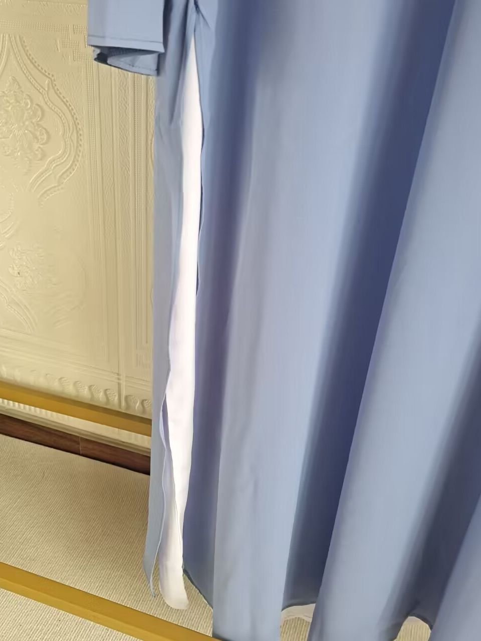 2024 Middle East Dubai Africa Solid Color Floor-Length Dress Women's Casual Dress Abaya Muslim Dress