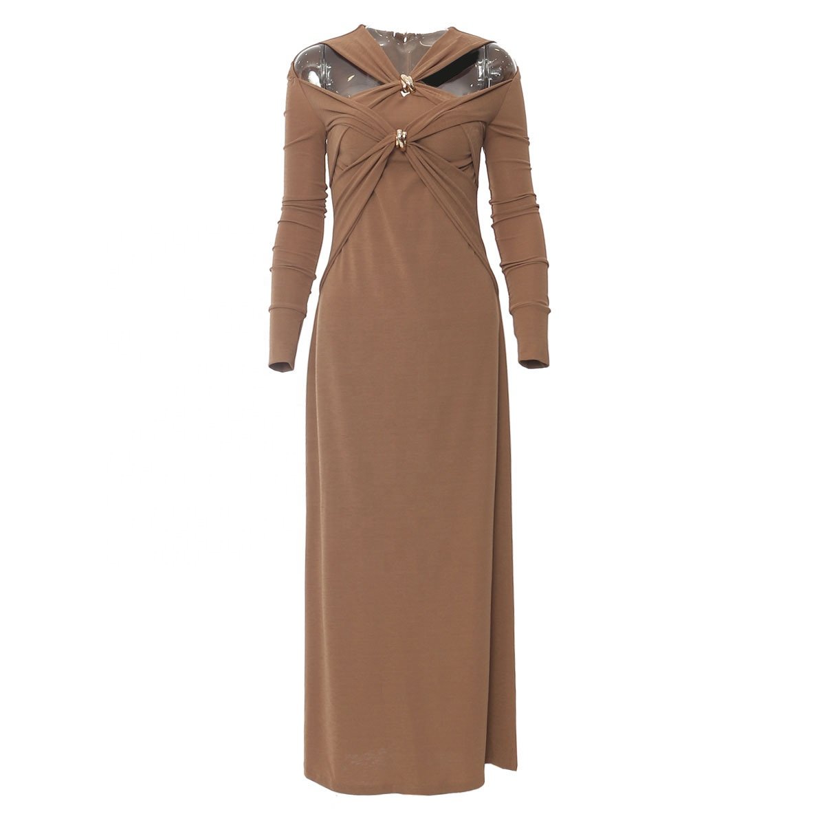 OUDINA New Style Elastic Sexy Slim Knitted Dress Hollow Women Dress Elegant Casual Dresses