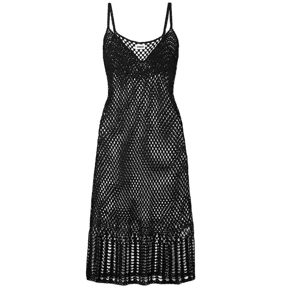 Custom OEM & ODM crocheted women sweater winter Hollow out hand crocheted knitwear crocheting women knitted dress