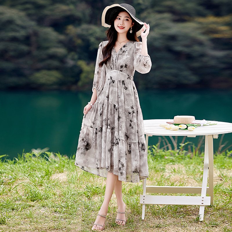 New Arrival Fall Dresses For Women Loose Irregular Large Hen Long Sleeve Waist Long Dresses Women Casual Dresses