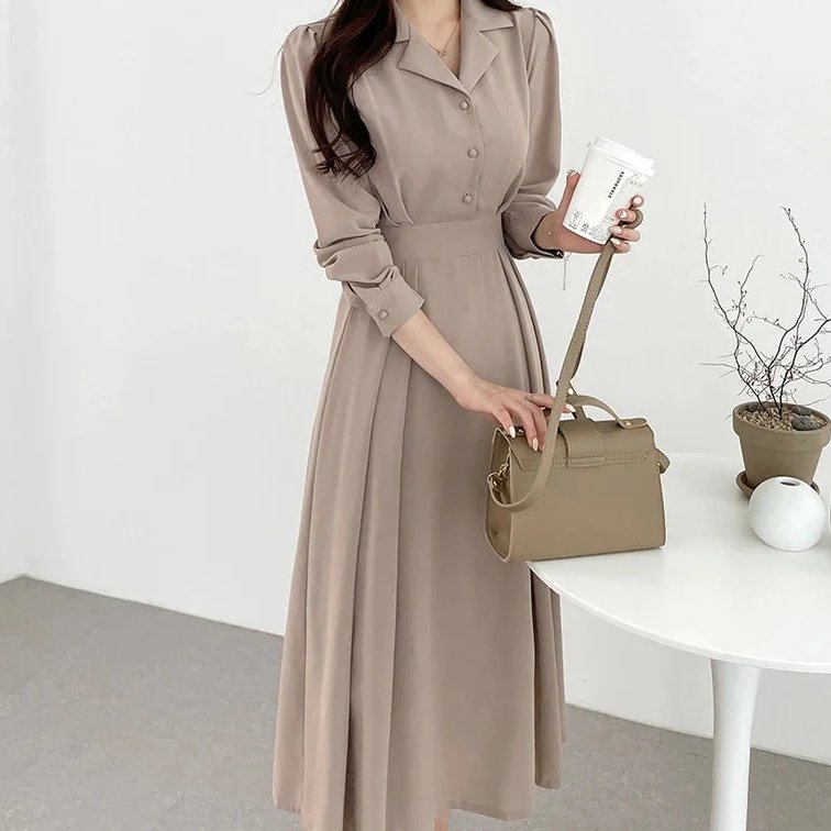 Custom Spring Elegant Belted Robe Solid Party Retro 100% Cotton Natural Organic Casual Dresses Plus Size Women's Dresses