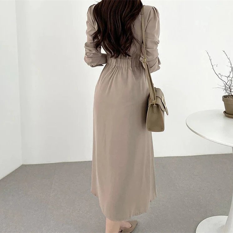 Custom Spring Elegant Belted Robe Solid Party Retro 100% Cotton Natural Organic Casual Dresses Plus Size Women's Dresses