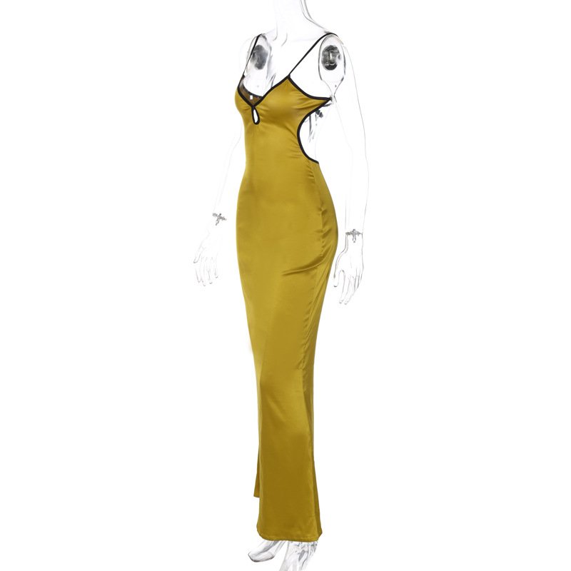 Liu Ming Valentines Day Gift Wholesale Fashion Women Elegant Satin Party Club Evening Maxi Dress