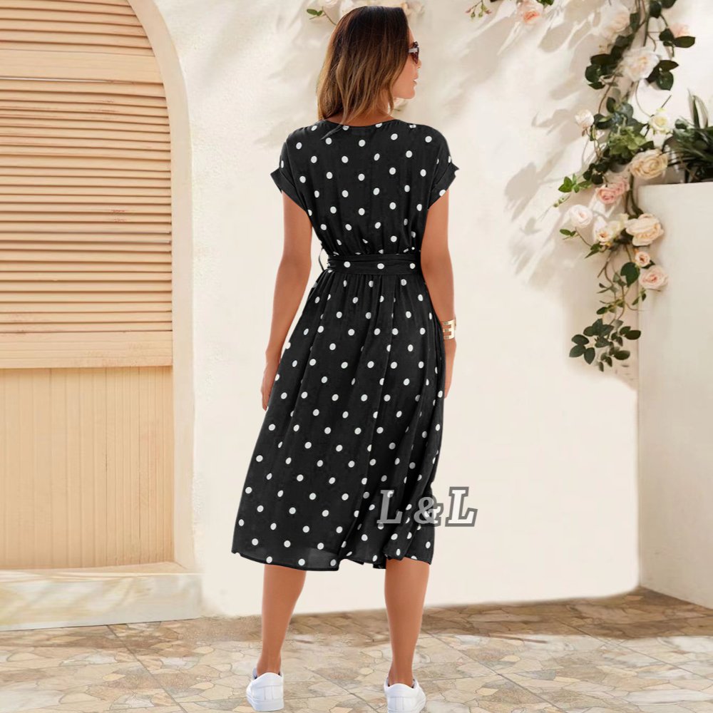 Floral Pleated Casual Dresses Long Viscose Dress Korean A Line Lady Elegant Dresses